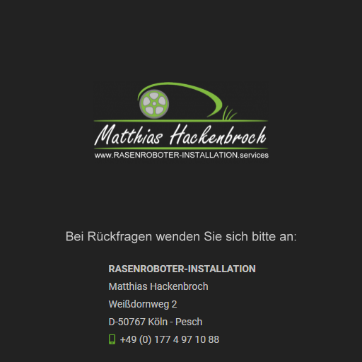 Matthias Hackenbroch | Rasenroboter-Installation-Service